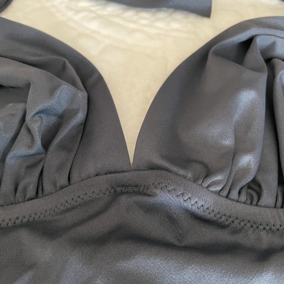 J. Crew Swim Jcrew Ruched Lido Tankini D Cup Small Charcoal Nwt